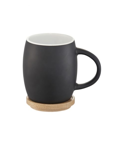 Heart mugg med underlägg i trä