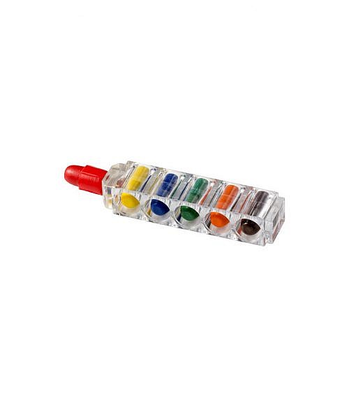 Waxy 6-delars kritset med klart fodral