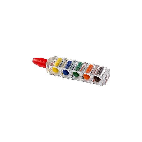 Waxy 6-delars kritset med klart fodral