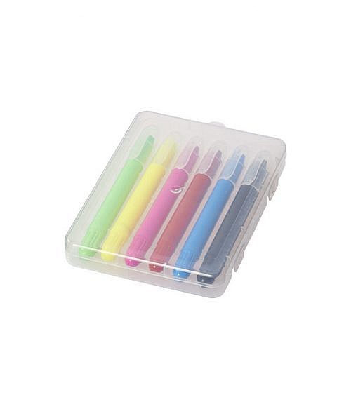 Phiz 6 infällbara kritor i plastfodral
