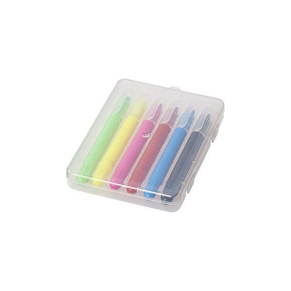 Phiz 6 infällbara kritor i plastfodral