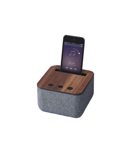 Shae Bluetooth®-högtalare med tyg och trä