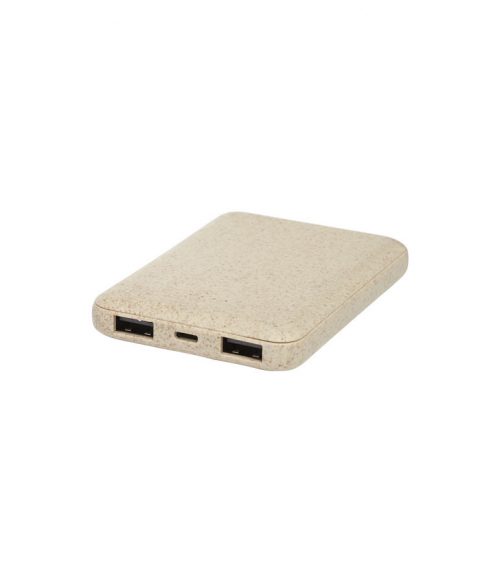 Asama 5000 mAh trådlös powerbank i halm