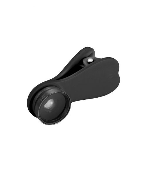 Optic vidvinkel- och makroobjektiv med klämma för smarttelefon