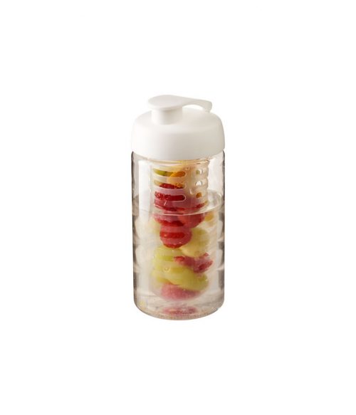 H2O Bop® 500 ml sportflaska med uppfällbart lock och fruktkolv