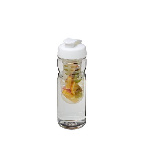 H2O Base Tritan 650 ml flaska med uppfällbart lock och fruktkolv