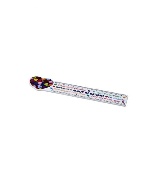 Loki 15 cm hjärtformad plastlinjal