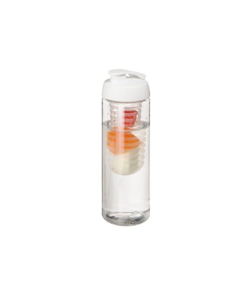 H2O Vibe 850 ml sportflaska med uppfällbart lock och fruktkolv