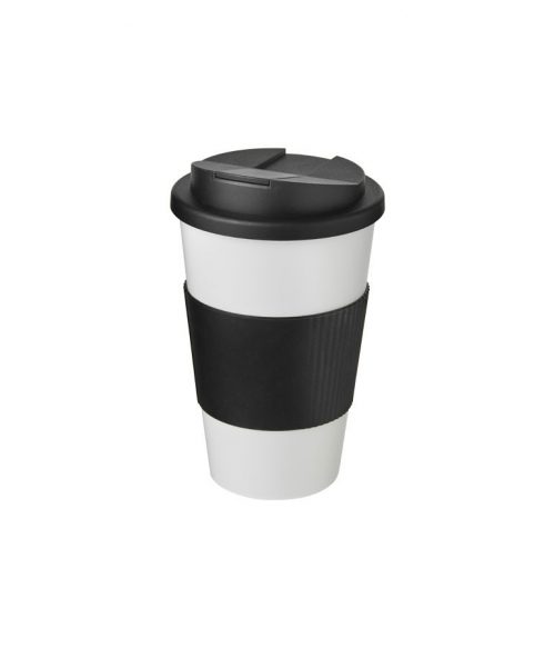 Americano® 350 ml tumbler with grip & spill-proof lid